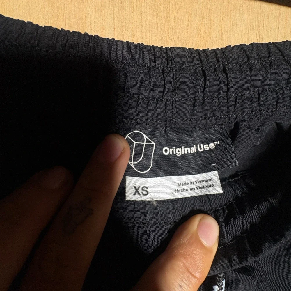 Original Use Kids Black Cargo Shorts Elastic Waist Drawstring Size XS